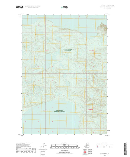 Ugashik D-2 SW Alaska US Topo Map Image