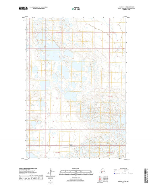 Ugashik D-4 NE Alaska US Topo Map Image