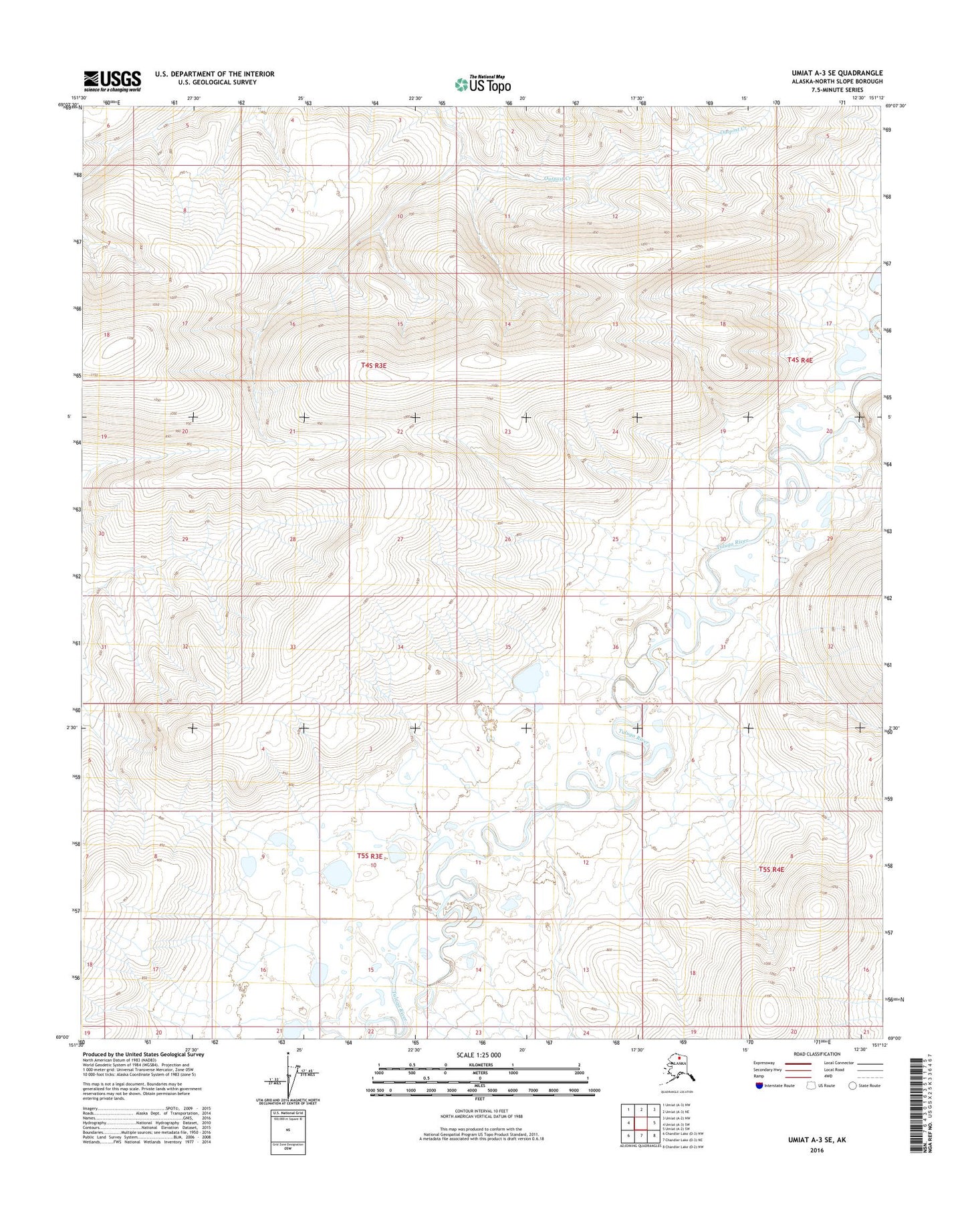 Umiat A-3 SE Alaska US Topo Map Image
