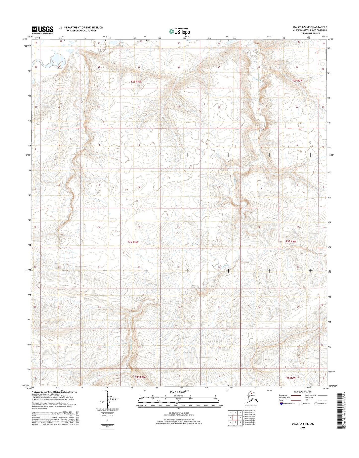 Umiat A-5 NE Alaska US Topo Map Image