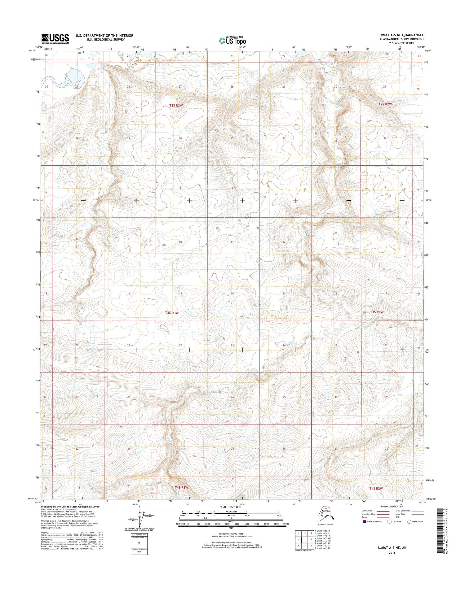 Umiat A-5 NE Alaska US Topo Map Image