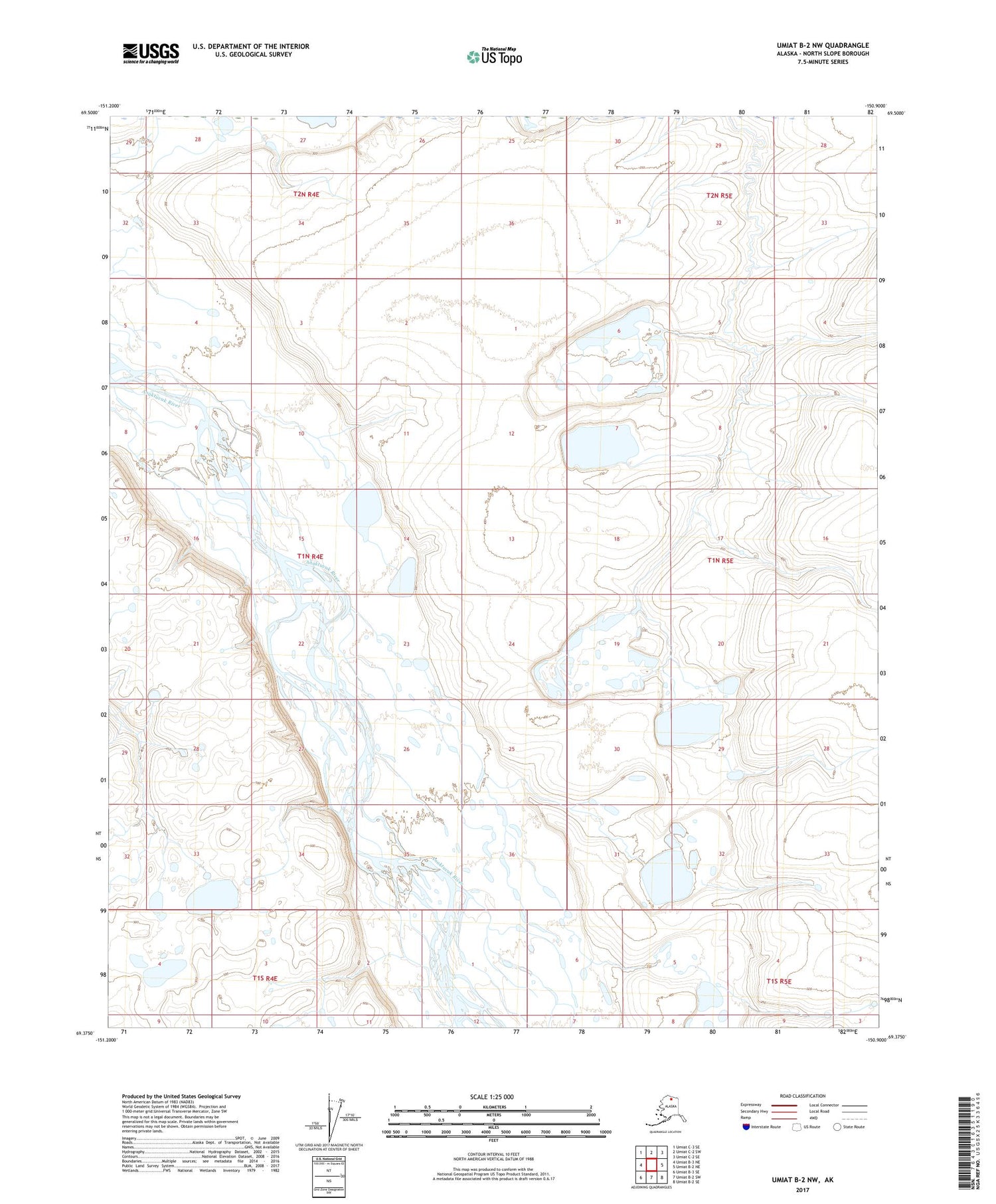 Umiat B-2 NW Alaska US Topo Map Image