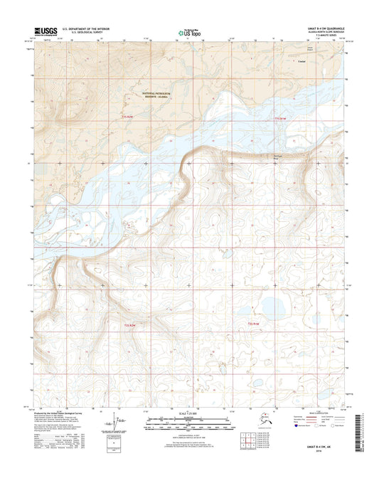 Umiat B-4 SW Alaska US Topo Map Image