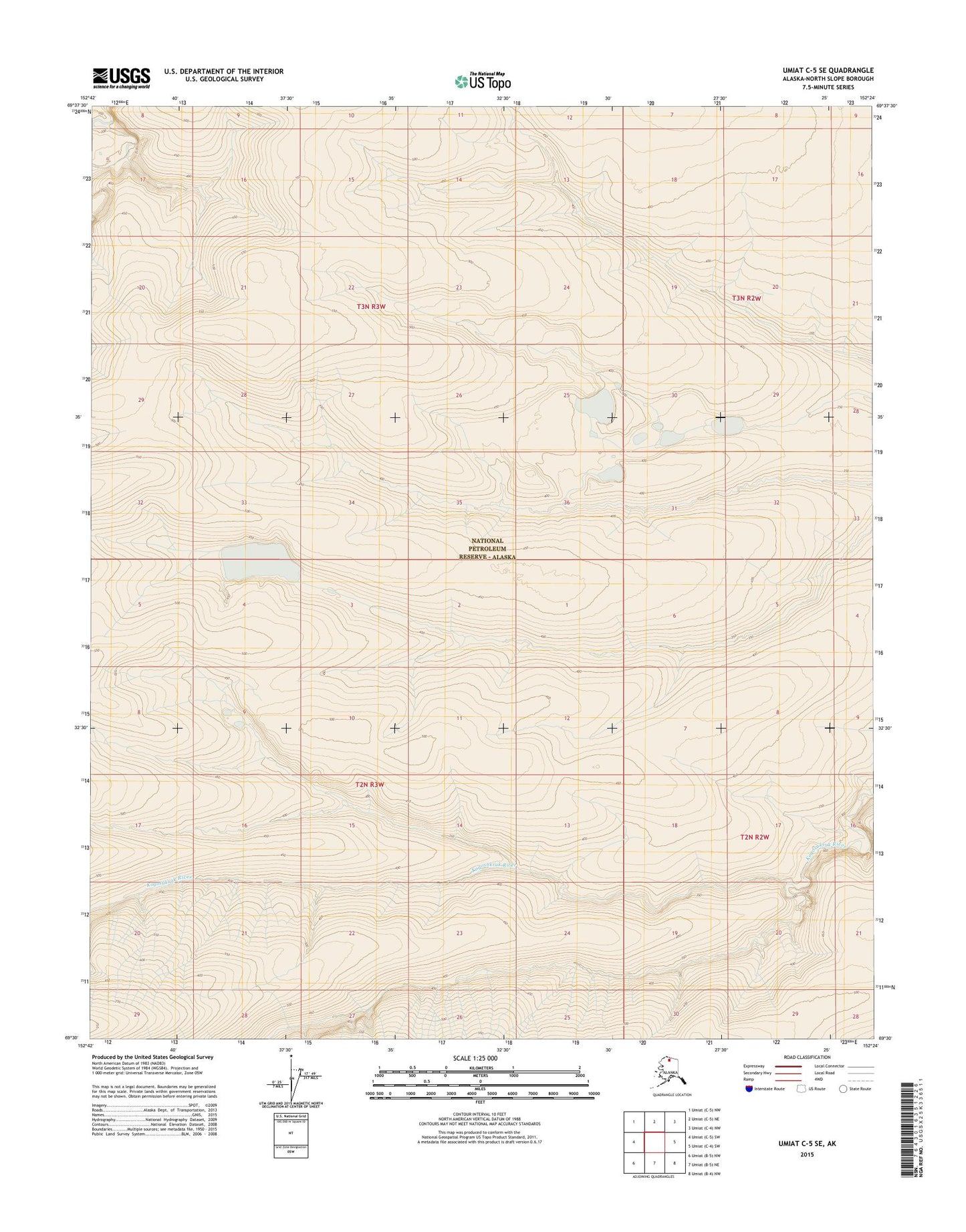 Umiat C-5 SE Alaska US Topo Map Image