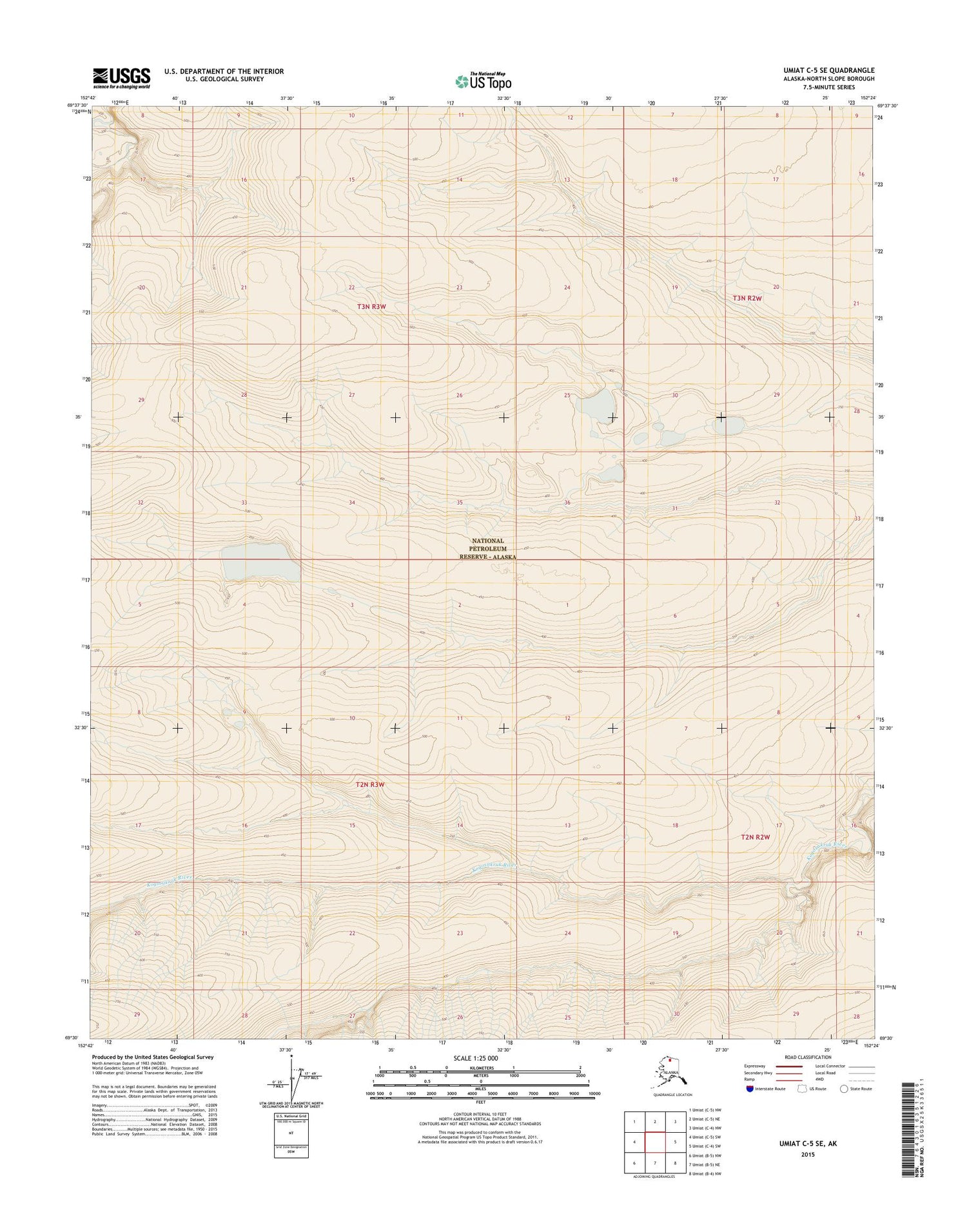 Umiat C-5 SE Alaska US Topo Map Image