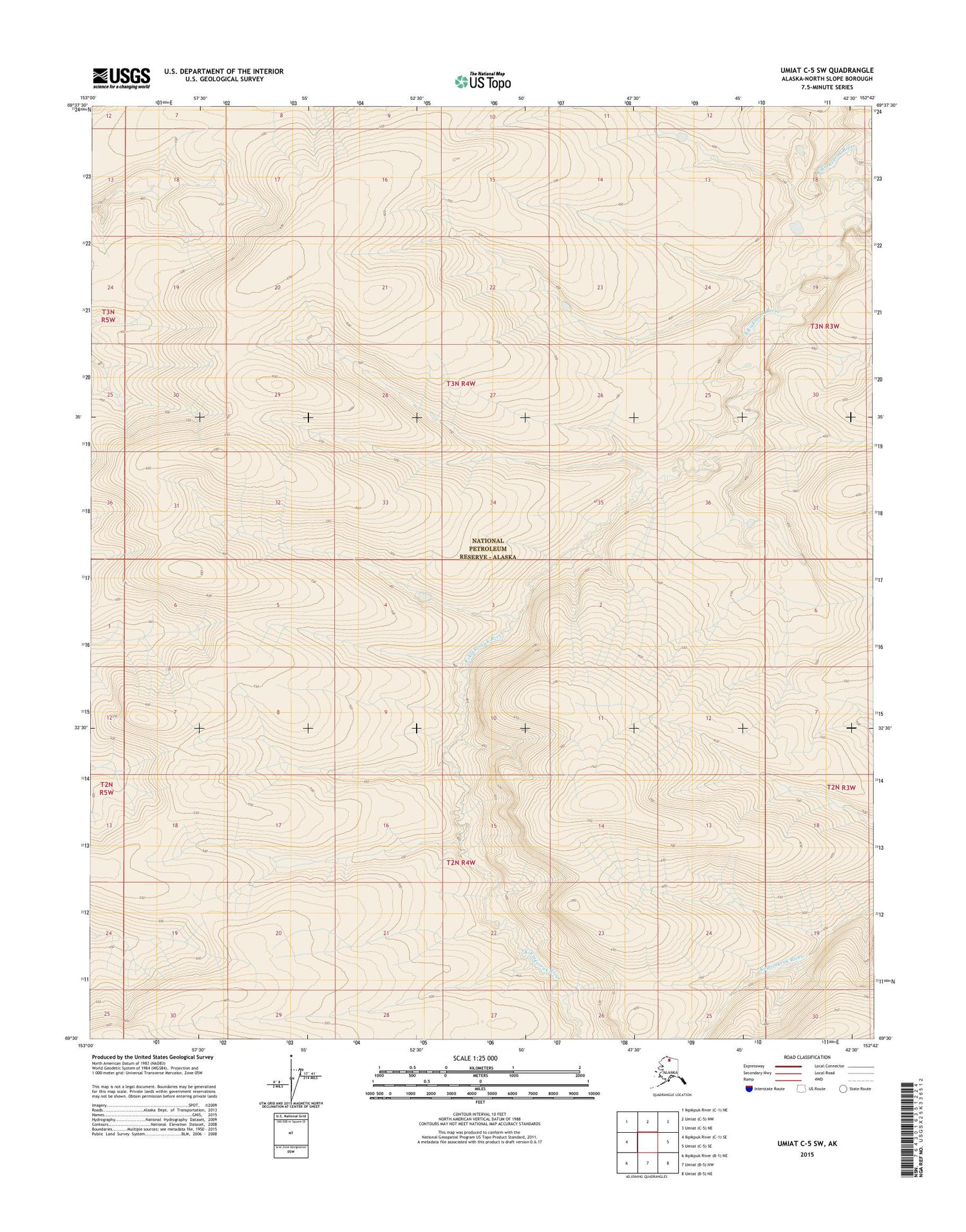 Umiat C-5 SW Alaska US Topo Map Image