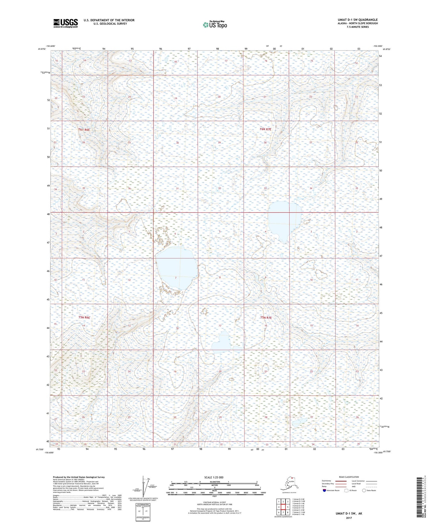 Umiat D-1 SW Alaska US Topo Map Image