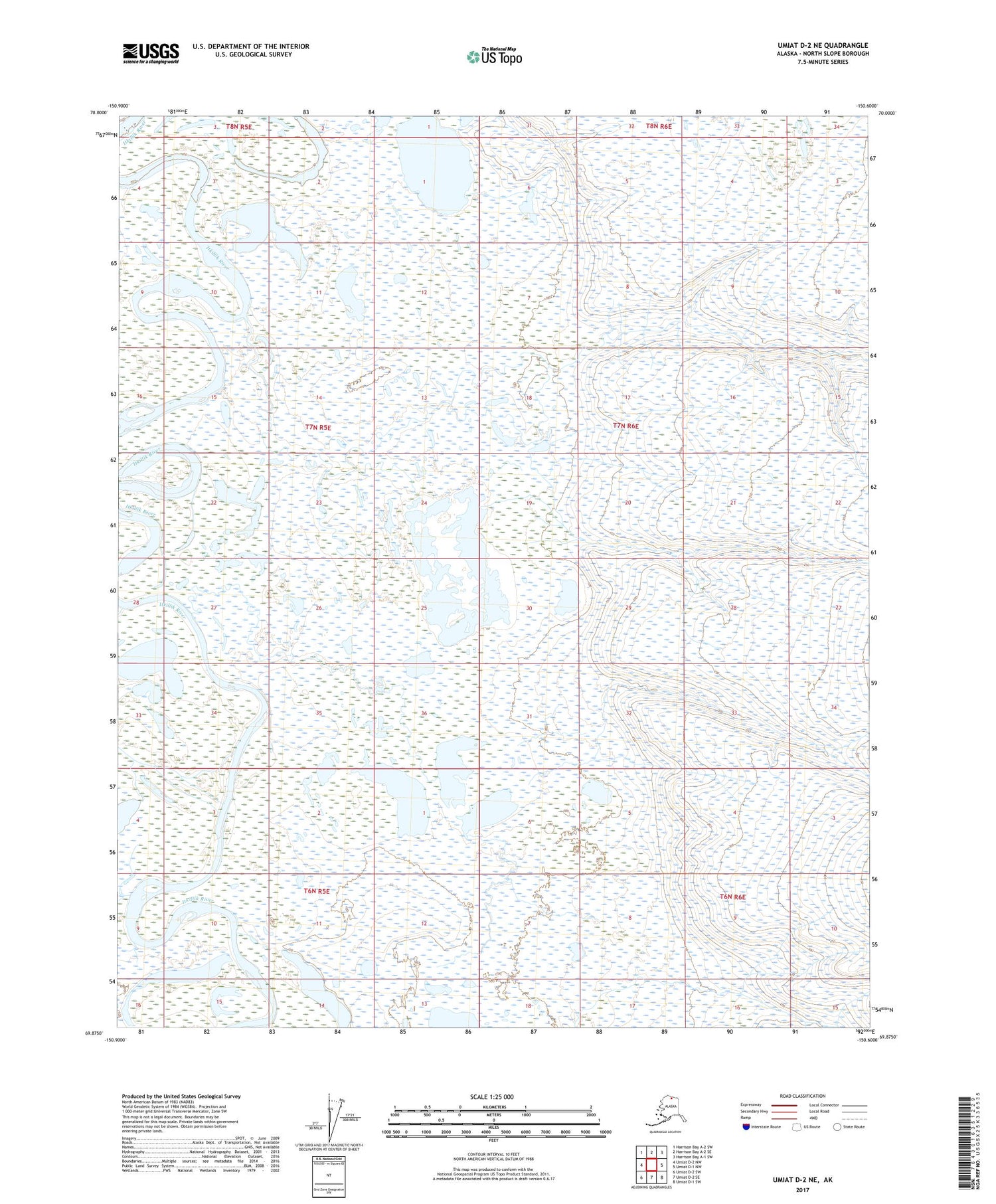 Umiat D-2 NE Alaska US Topo Map Image
