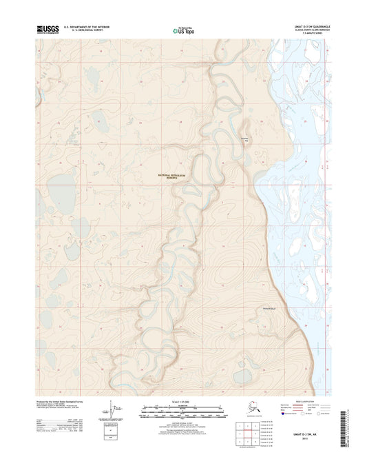 Umiat D-3 SW Alaska US Topo Map Image