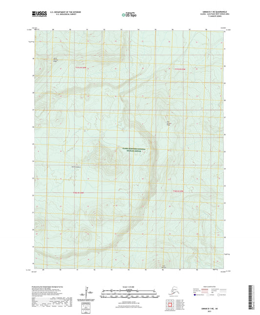 Umnak B-1 NE Alaska US Topo Map Image