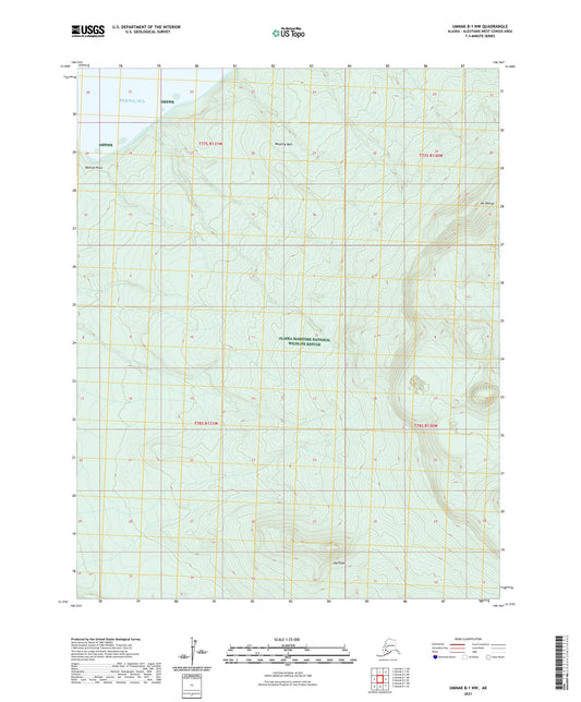 Umnak B-1 NW Alaska US Topo Map Image