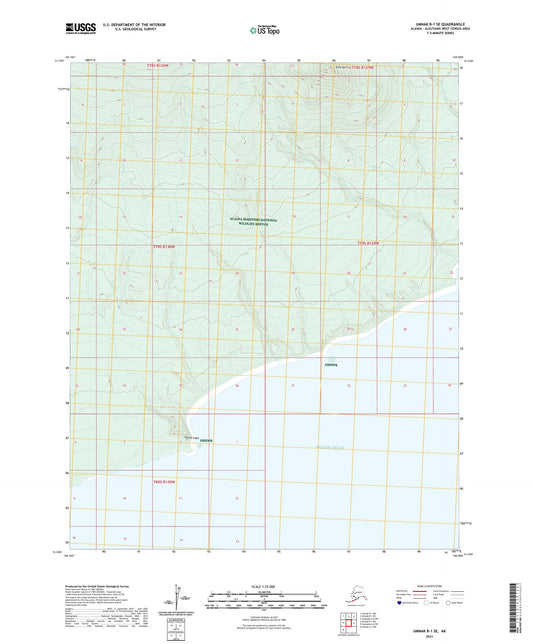 Umnak B-1 SE Alaska US Topo Map Image