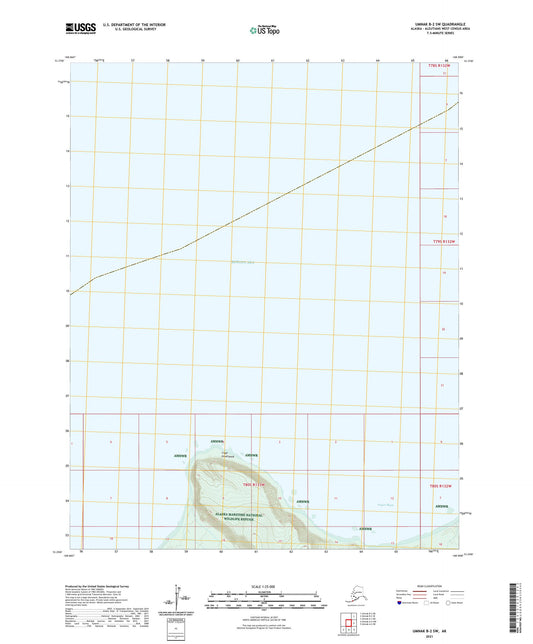 Umnak B-2 SW Alaska US Topo Map Image