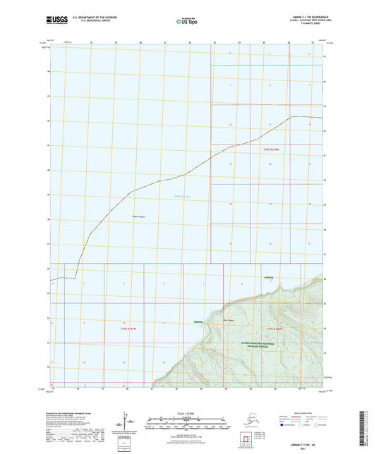 Umnak C-1 SW Alaska US Topo Map Image
