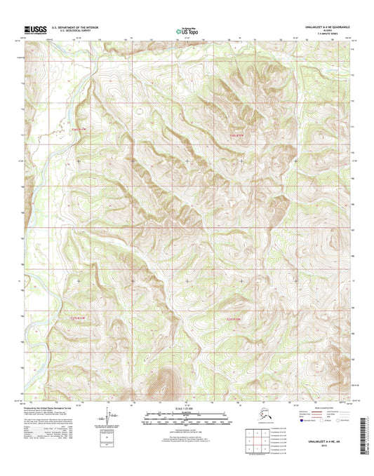 Unalakleet A-4 NE Alaska US Topo Map Image