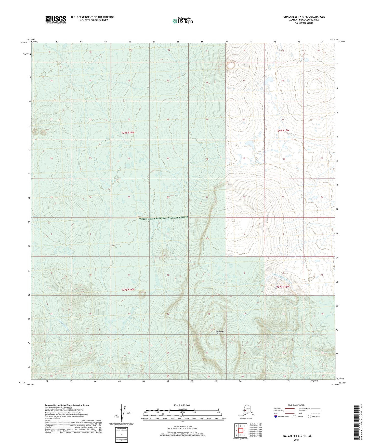 Unalakleet A-6 NE Alaska US Topo Map Image