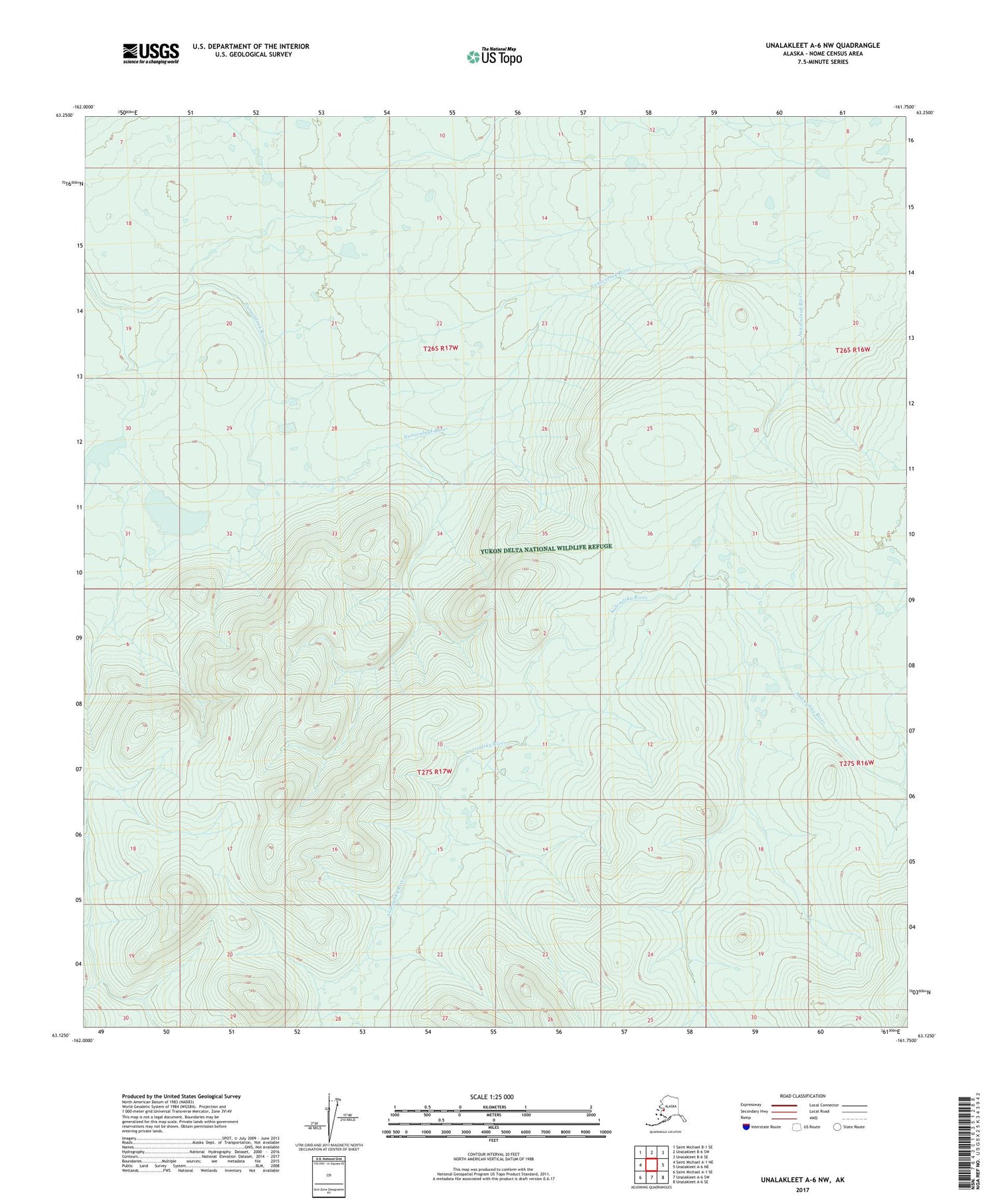 Unalakleet A-6 NW Alaska US Topo Map Image