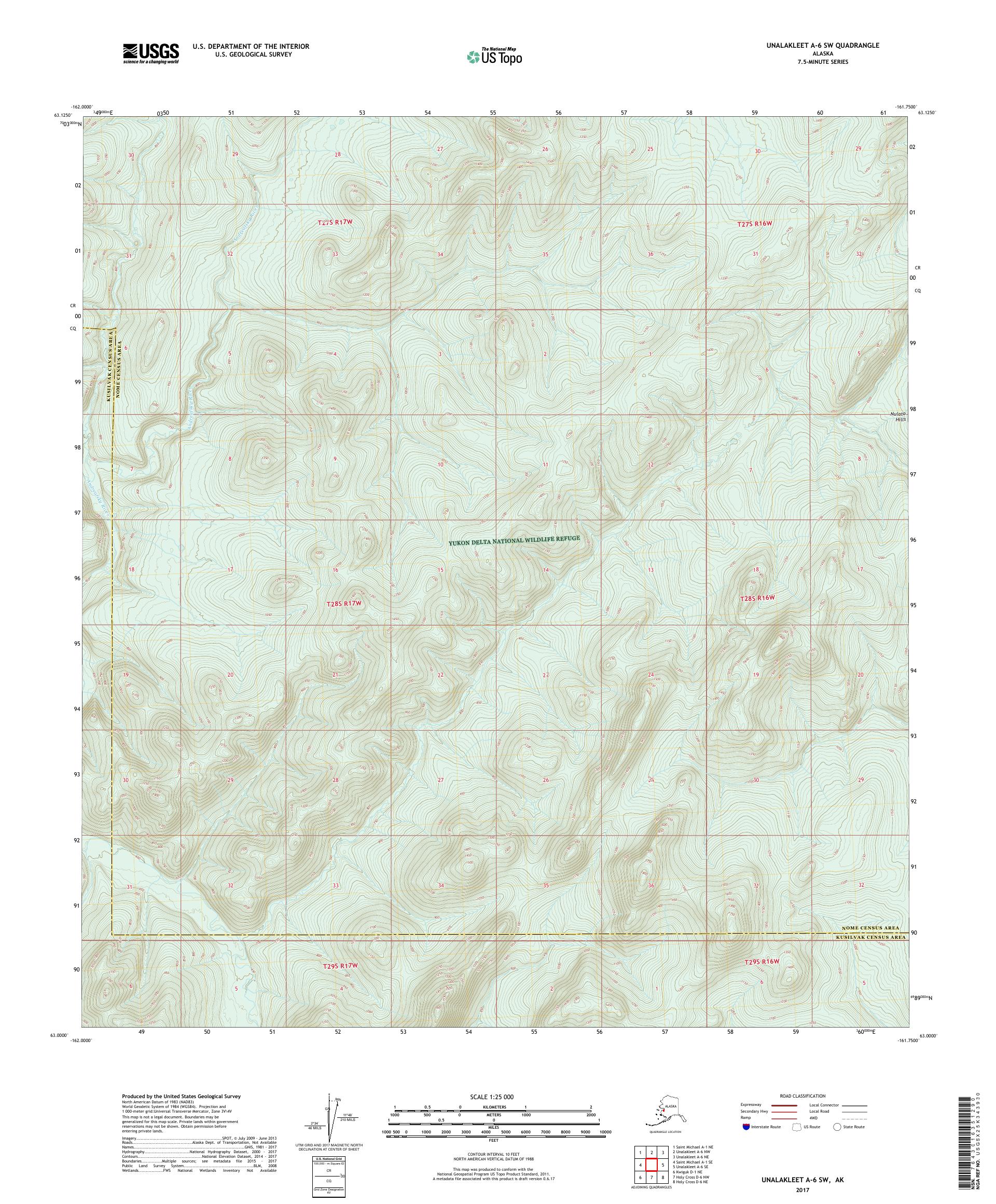Unalakleet A-6 SW Alaska US Topo Map – MyTopo Map Store