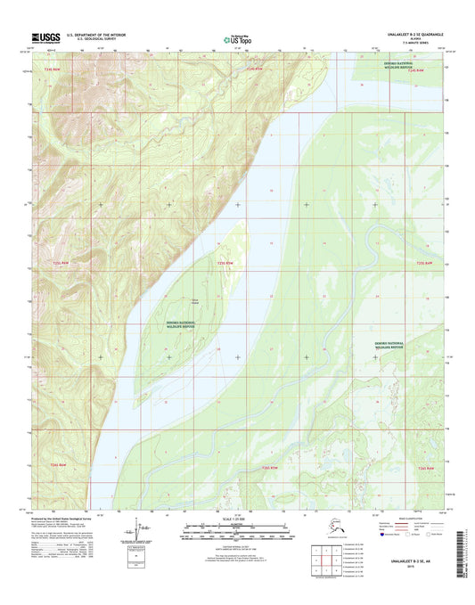 Unalakleet B-2 SE Alaska US Topo Map Image