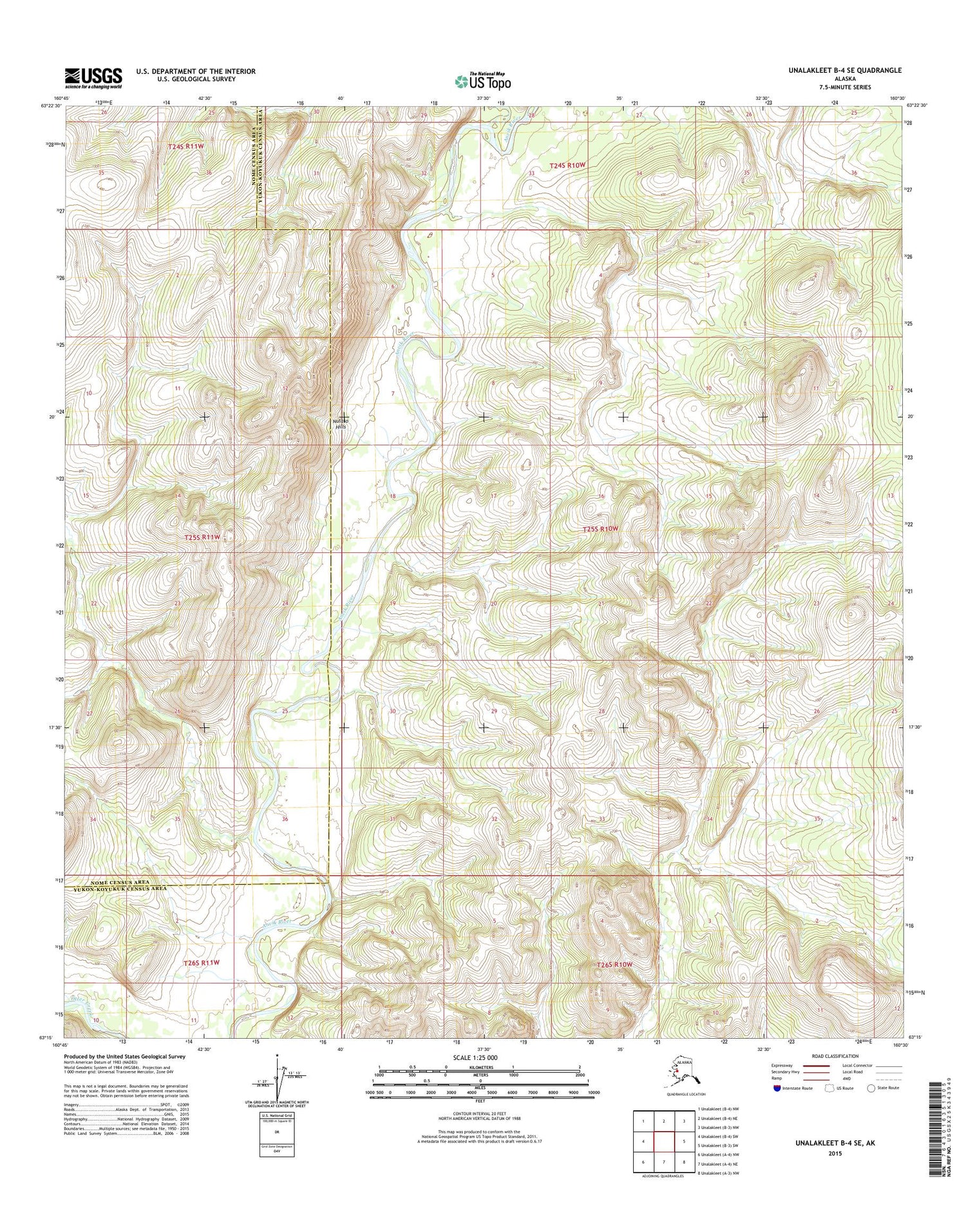 Unalakleet B-4 SE Alaska US Topo Map Image