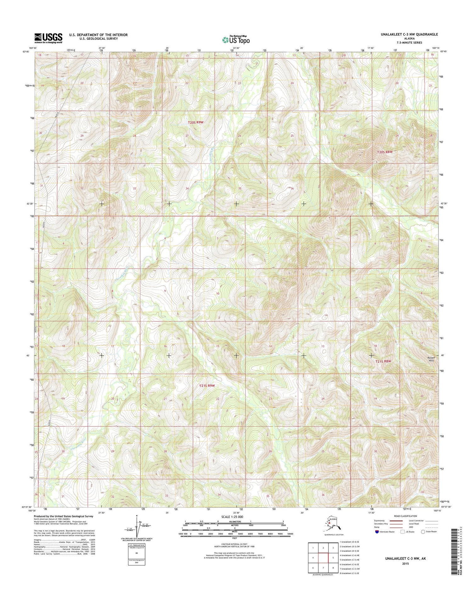Unalakleet C-3 NW Alaska US Topo Map Image