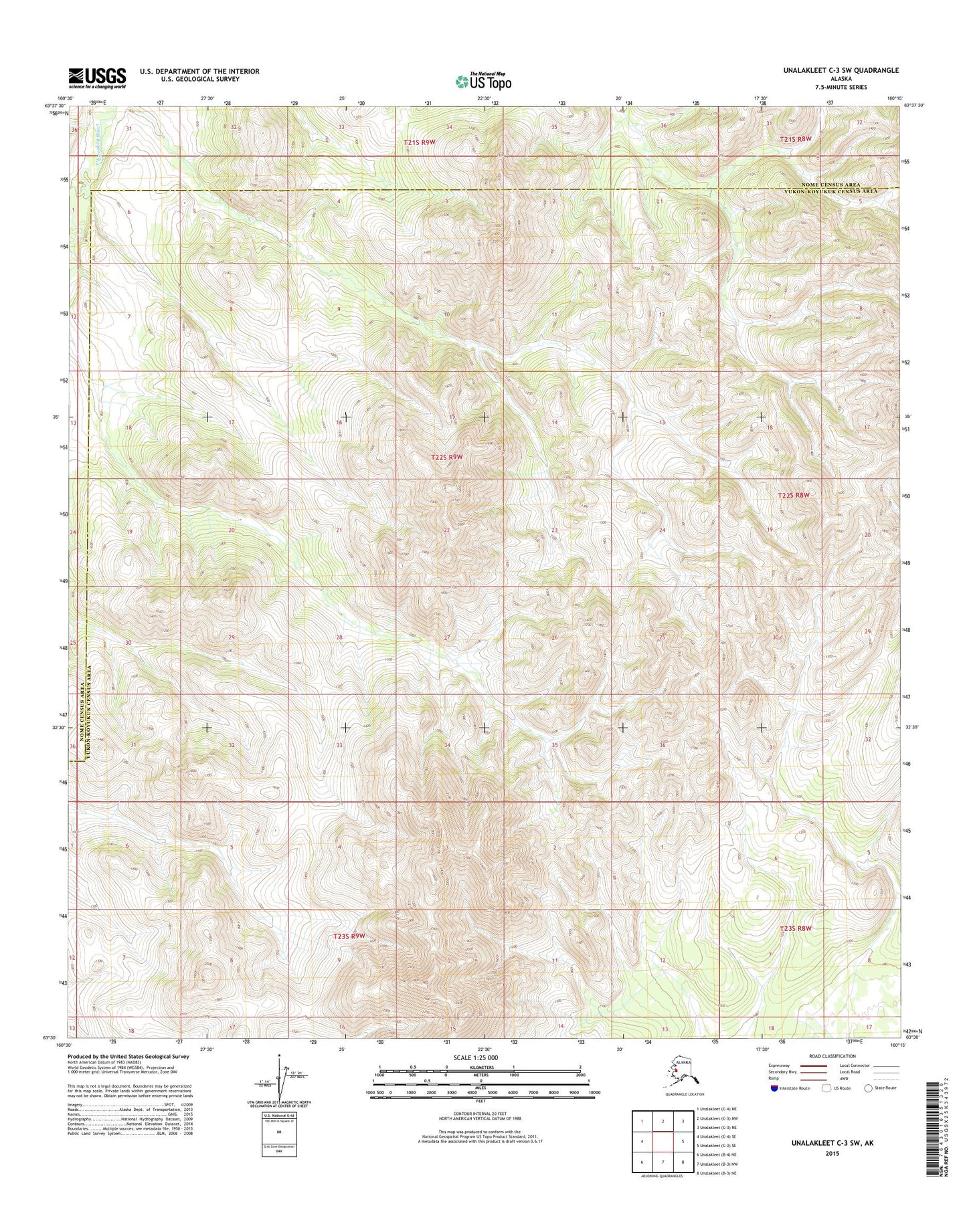 Unalakleet C-3 SW Alaska US Topo Map Image