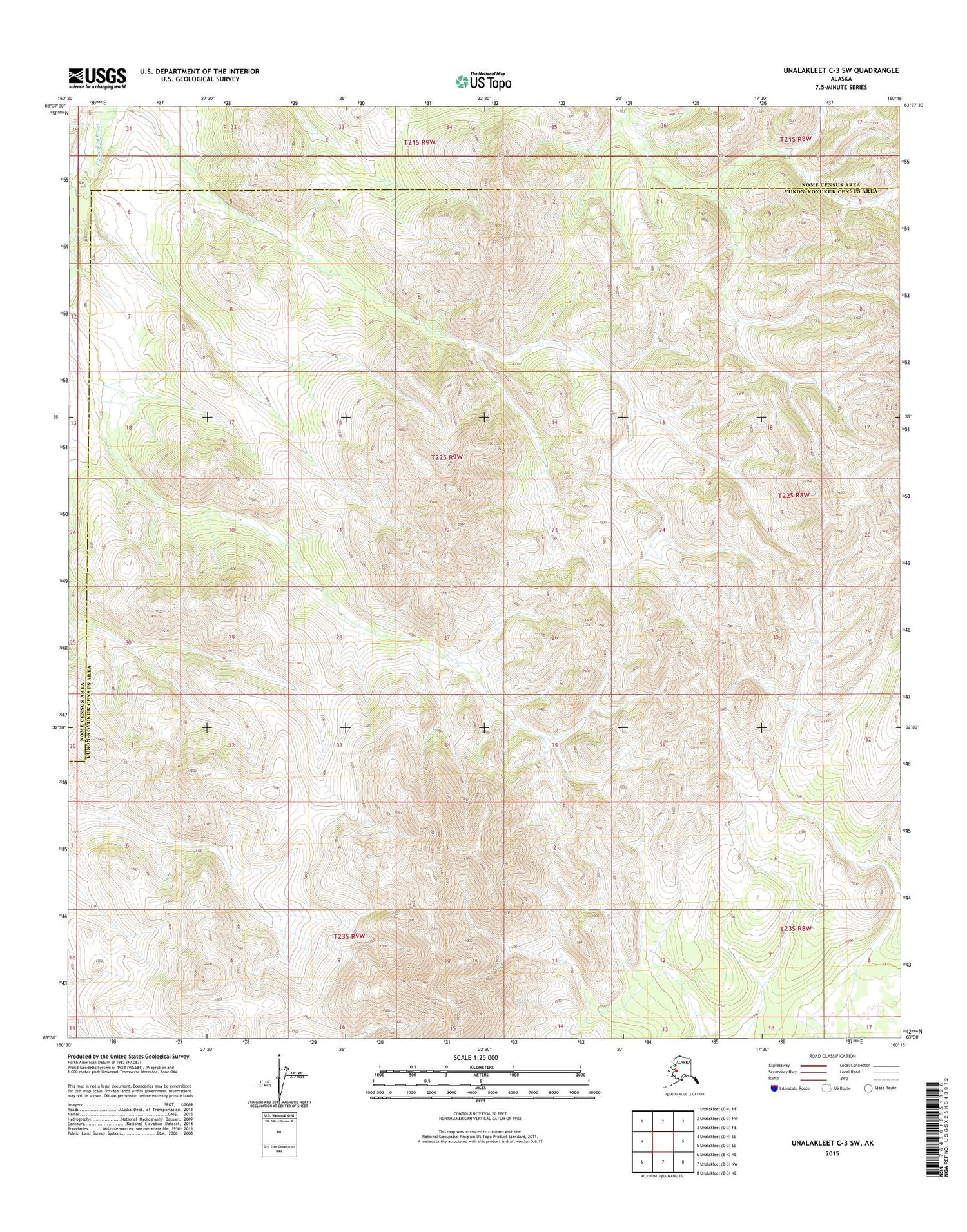 Unalakleet C-3 SW Alaska US Topo Map Image