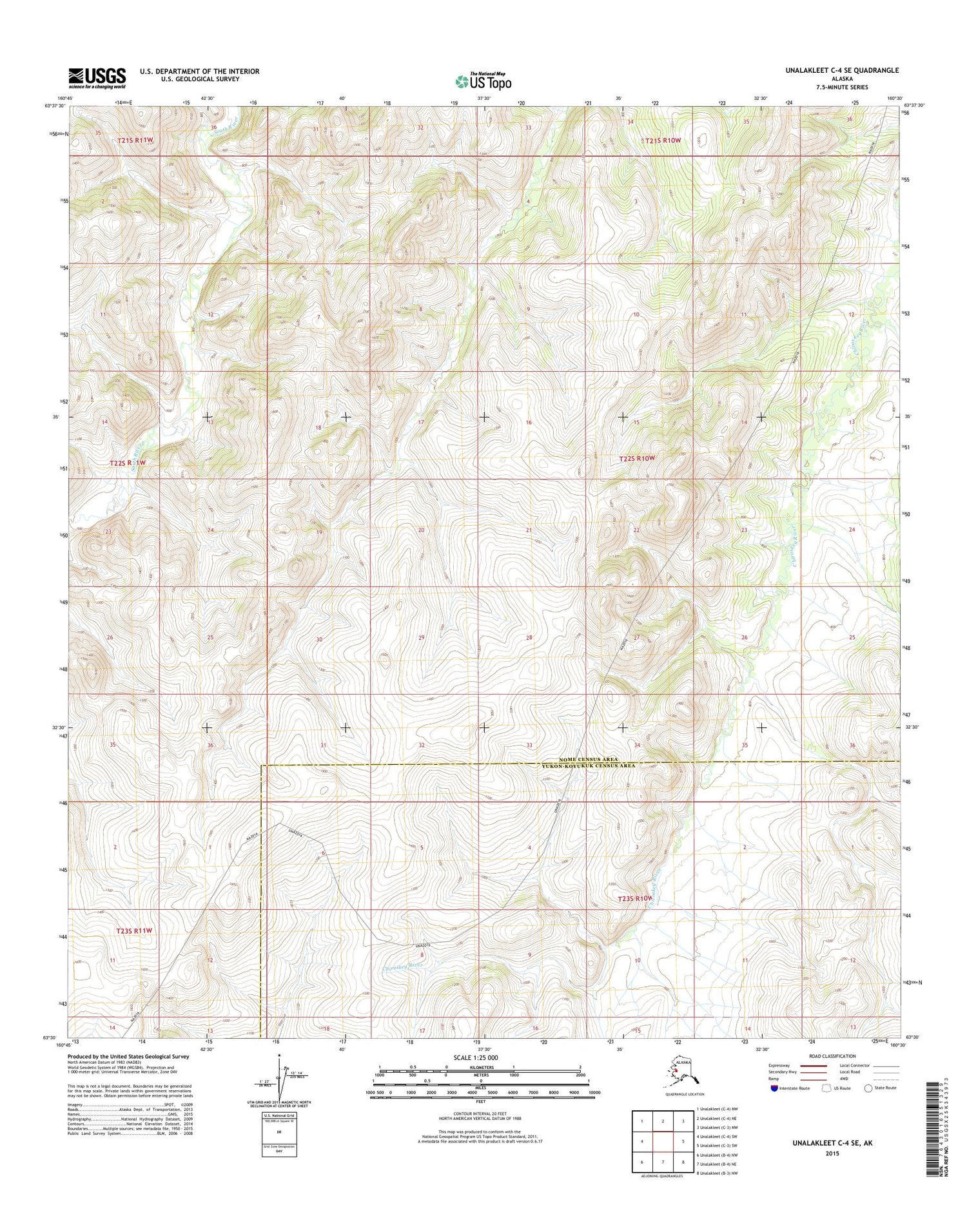 Unalakleet C-4 SE Alaska US Topo Map Image