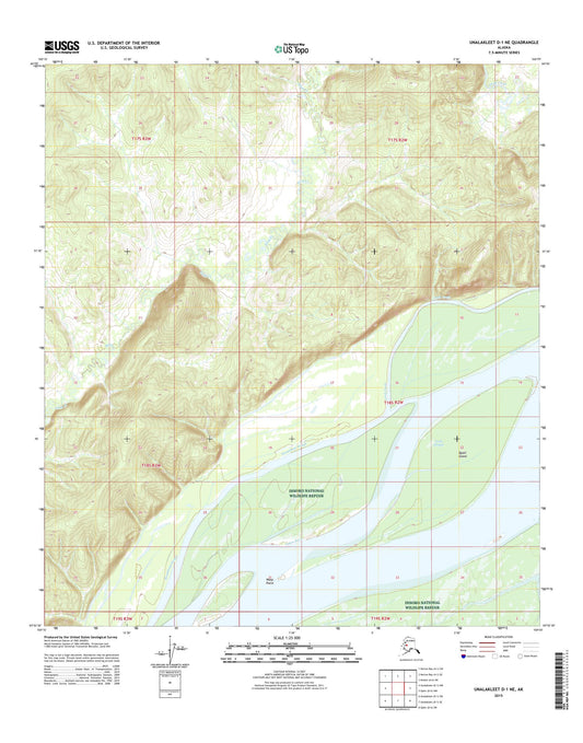 Unalakleet D-1 NE Alaska US Topo Map Image