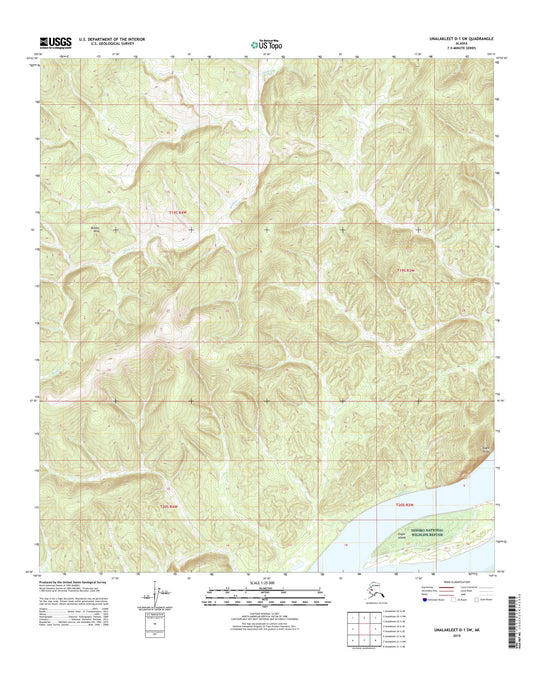 Unalakleet D-1 SW Alaska US Topo Map Image