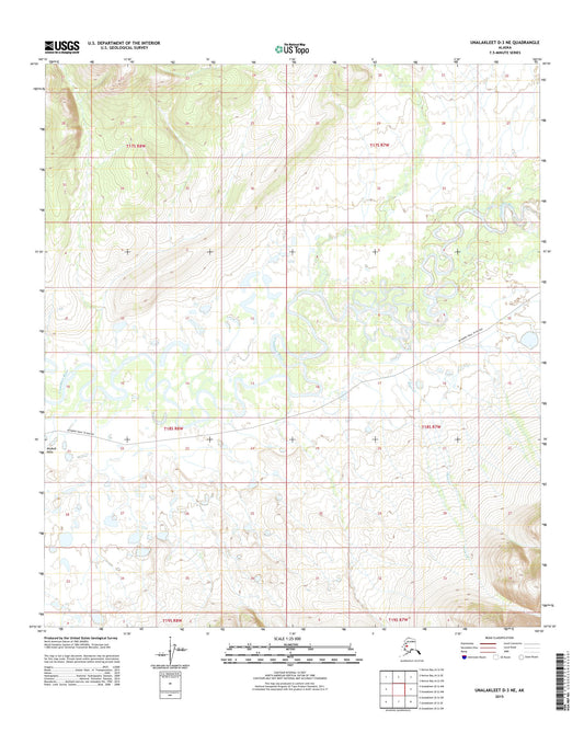 Unalakleet D-3 NE Alaska US Topo Map Image