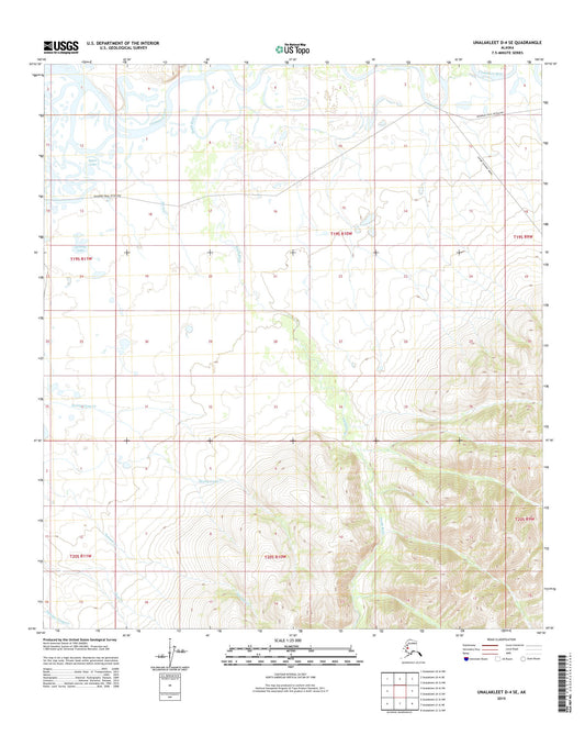 Unalakleet D-4 SE Alaska US Topo Map Image