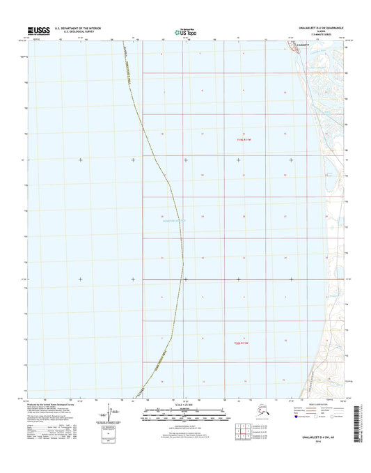 Unalakleet D-4 SW Alaska US Topo Map Image