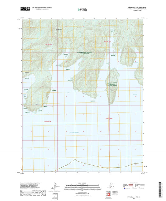 Unalaska A-3 NW Alaska US Topo Map Image