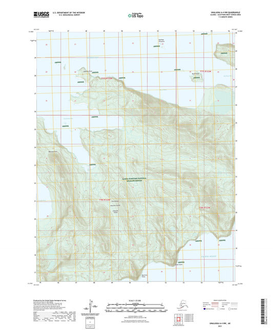 Unalaska A-4 NW Alaska US Topo Map Image