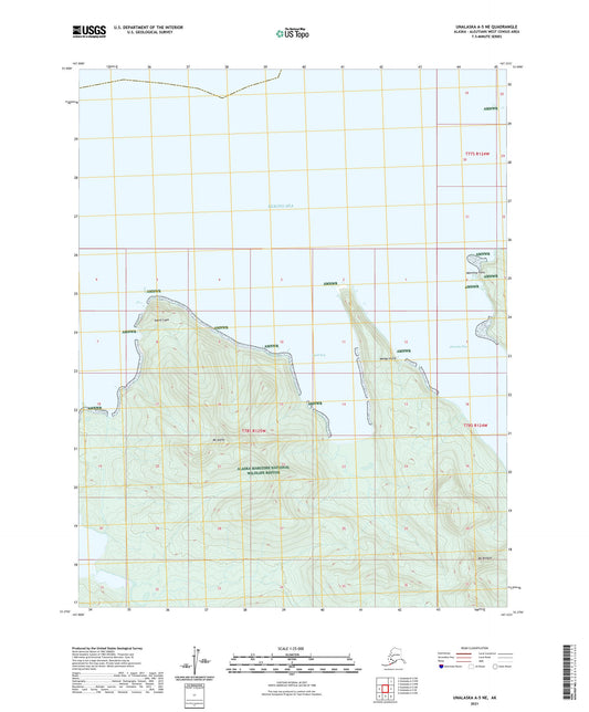 Unalaska A-5 NE Alaska US Topo Map Image