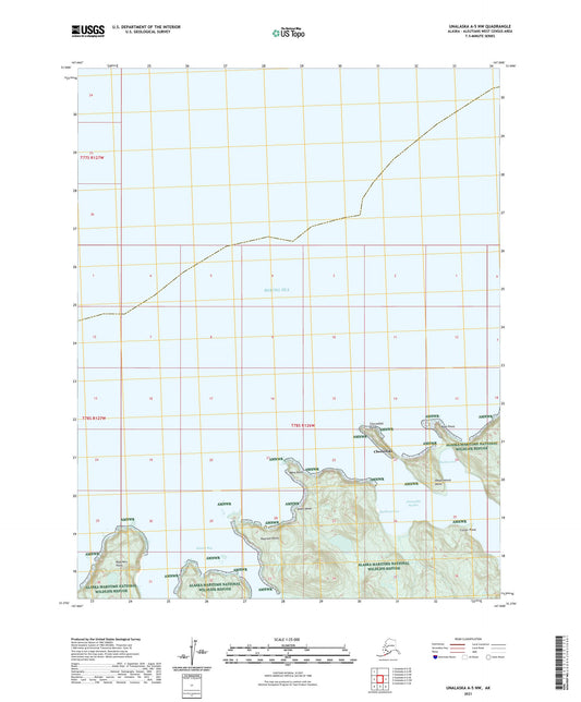 Unalaska A-5 NW Alaska US Topo Map Image