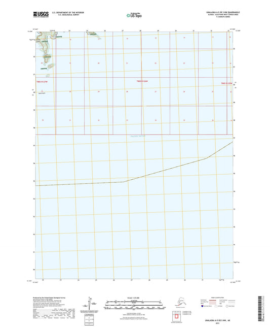 Unalaska A-5 OE S NW Alaska US Topo Map Image