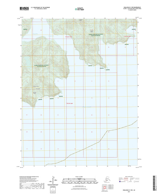Unalaska B-1 NW Alaska US Topo Map Image
