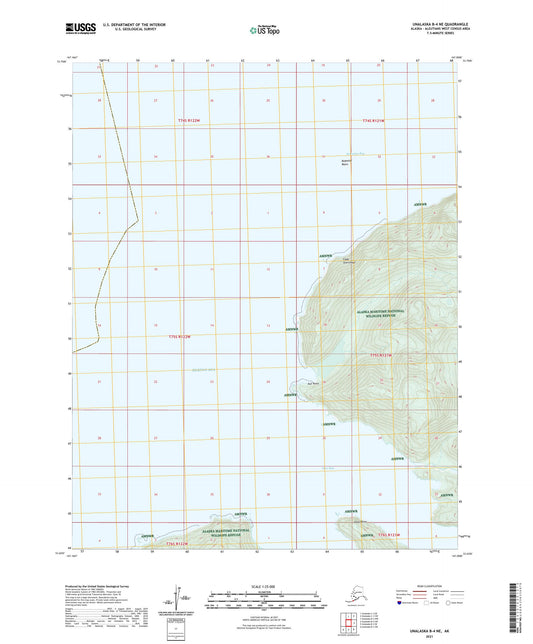 Unalaska B-4 NE Alaska US Topo Map Image