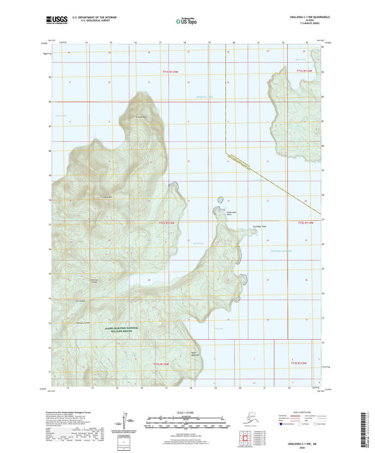 Unalaska C-1 NW Alaska US Topo Map Image