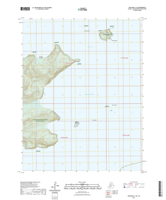 Unalaska C-1 SE Alaska US Topo Map Image