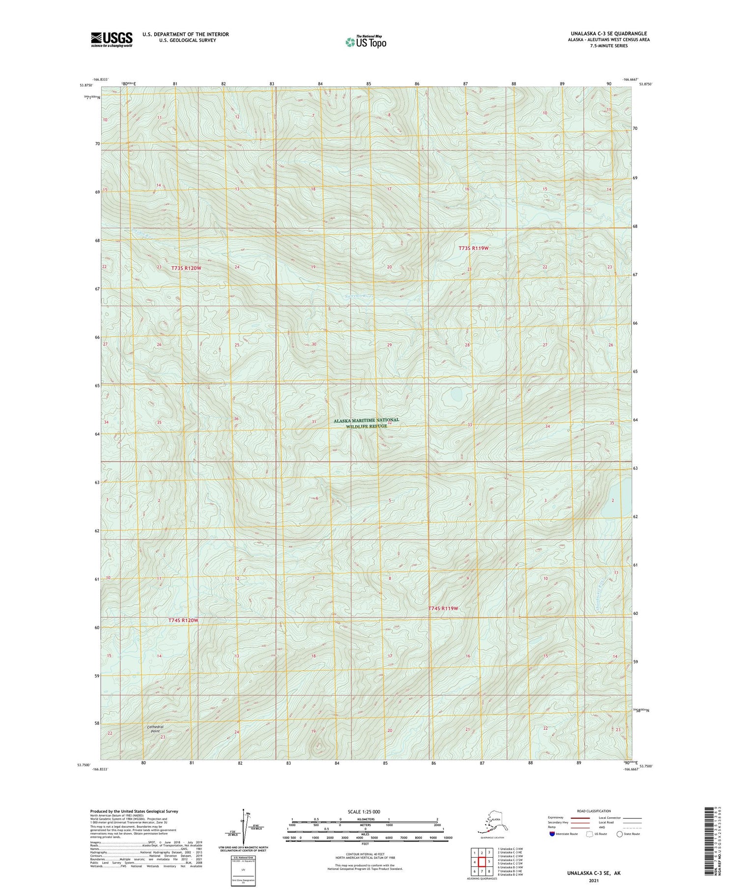 Unalaska C-3 SE Alaska US Topo Map Image