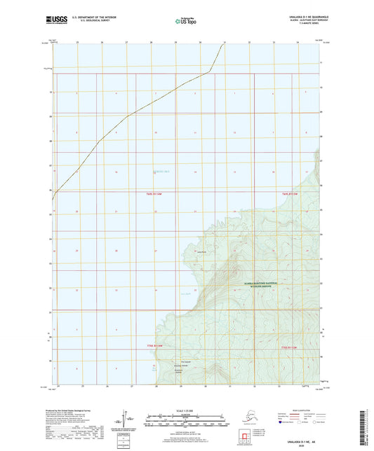 Unalaska D-1 NE Alaska US Topo Map Image