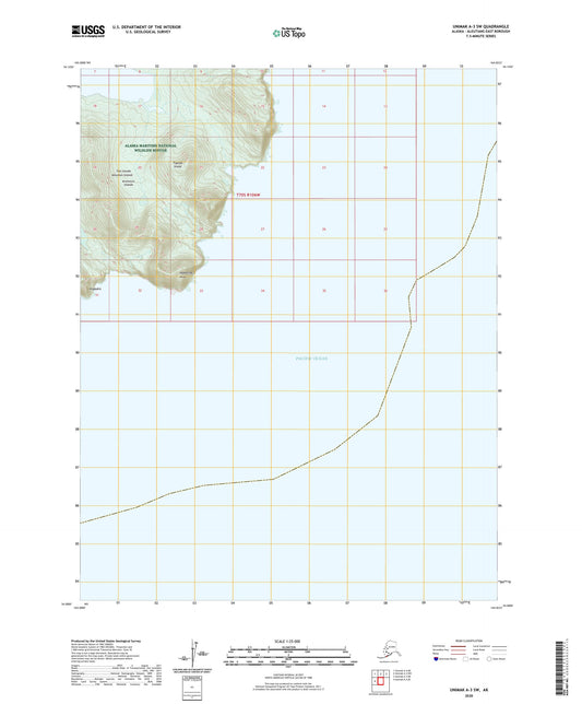 Unimak A-3 SW Alaska US Topo Map Image