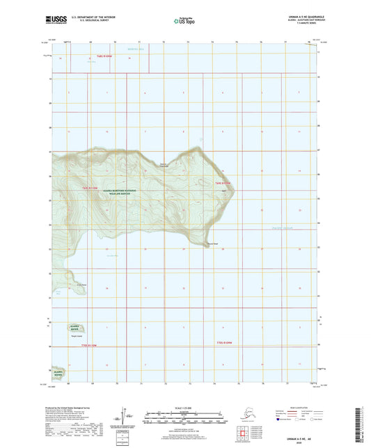 Unimak A-5 NE Alaska US Topo Map Image