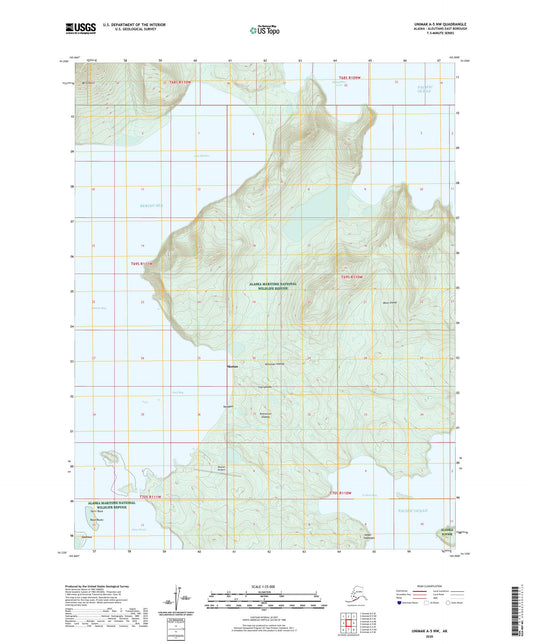 Unimak A-5 NW Alaska US Topo Map Image