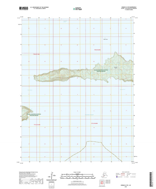 Unimak A-5 SE Alaska US Topo Map Image
