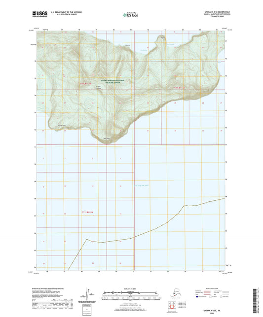Unimak A-6 SE Alaska US Topo Map Image