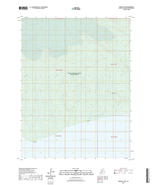 Unimak B-2 NW Alaska US Topo Map Image
